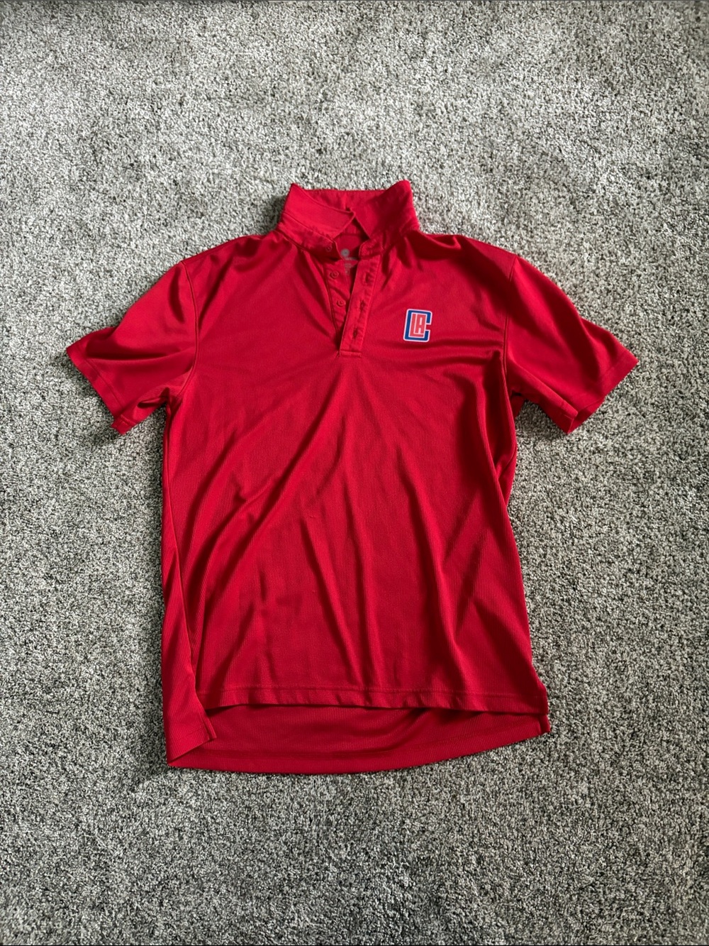 Red LA Clippers Polo Shirt